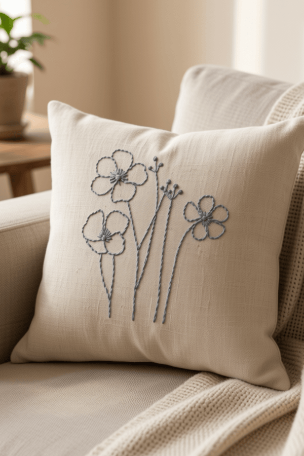 Minimalist Flower Embroidery Pattern - image 3