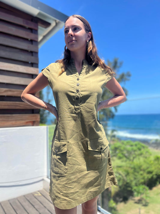 Robe safari avec poches